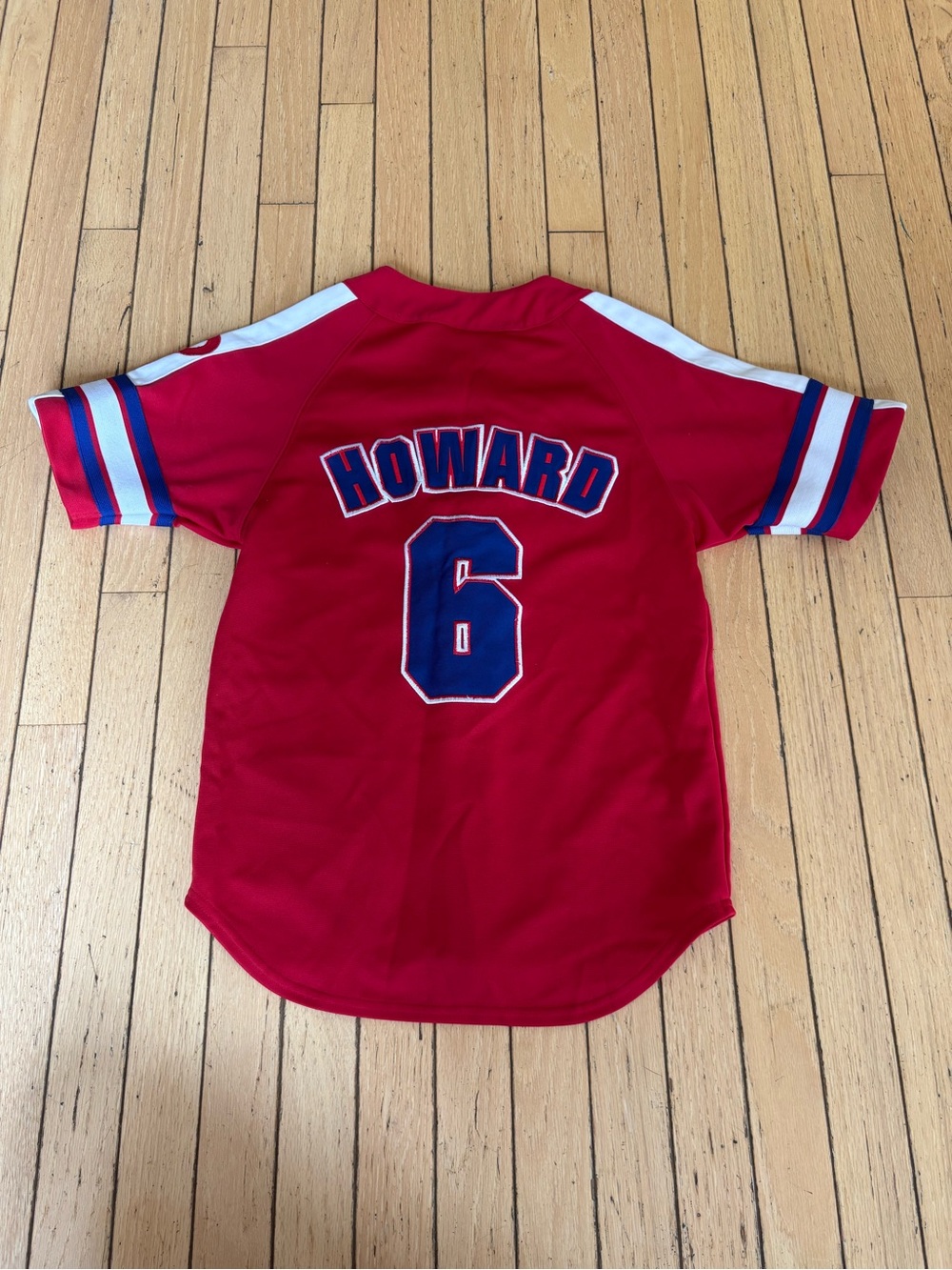 Youth Ryan Howard Philadelphia Phillies Red Baseball Jersey Top Rare Size Medium